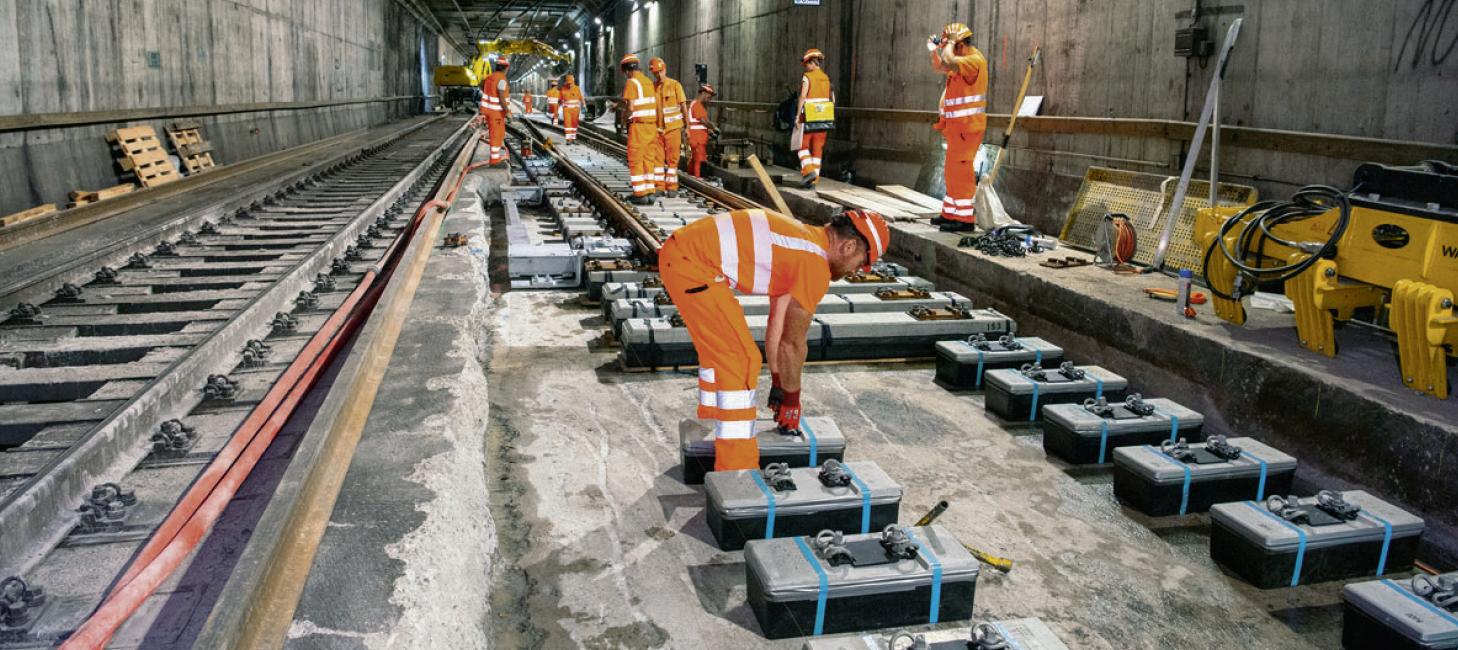 SZU Erneuerung Fahrbahn Sihltunnel Zürich