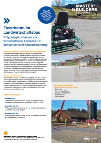 Faserbeton im Landwirtschaftsbau
