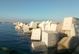 Referenza manutenzione straordinaria, rifiorimento diga foranea porto Augusta 